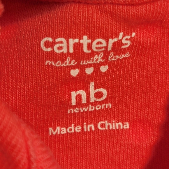 CARTER'S 💕 NWOT 2pc Short Polka Dot | Long "I LOVE DADDY" Bodysuit Onesies NB - Picture 9 of 11